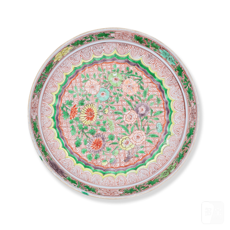 十七世紀 五彩花卉紋盤 | A WUCAI FLORAL DISH - 图1